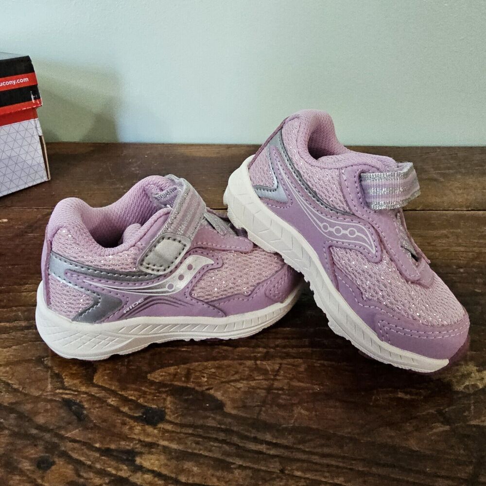 Girls Saucony Ride 10 JR Metallic Pink SL163407 SIZE‎ 4M
